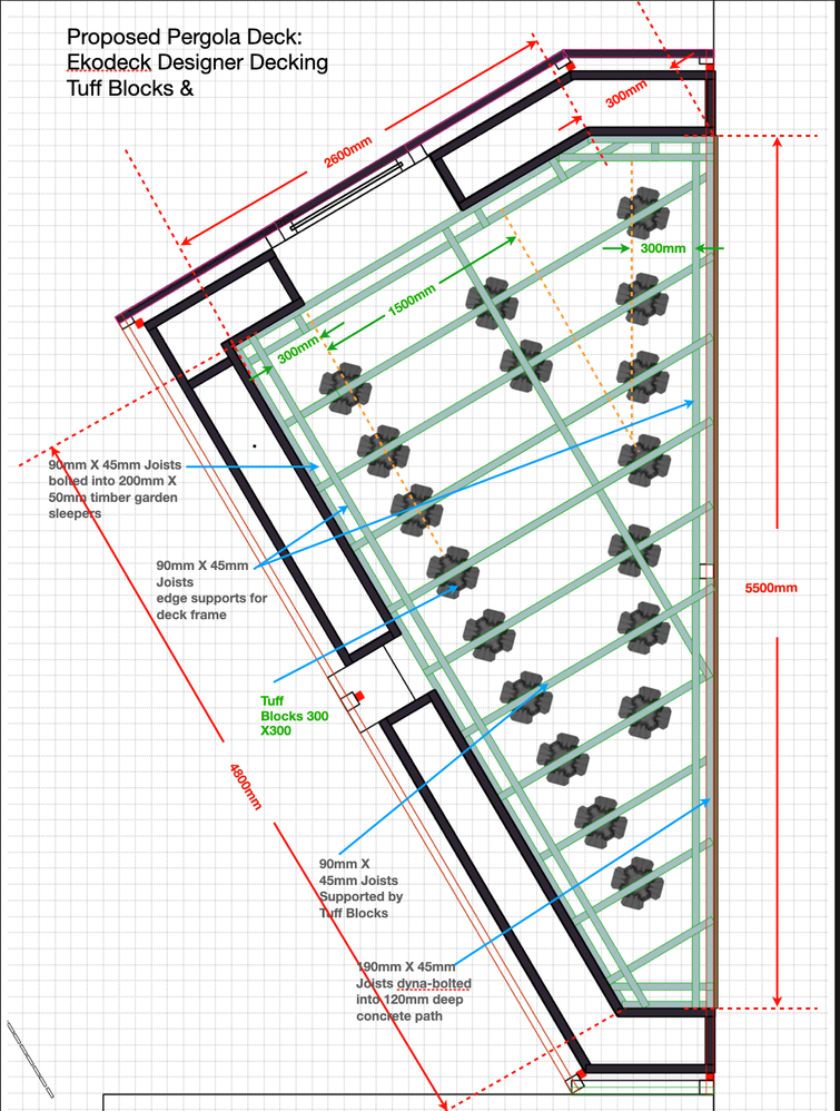 Decking Subframe Plan