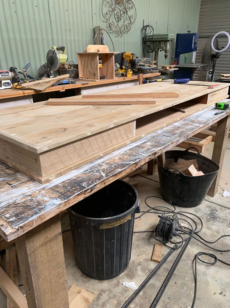 Making the top section of the desk