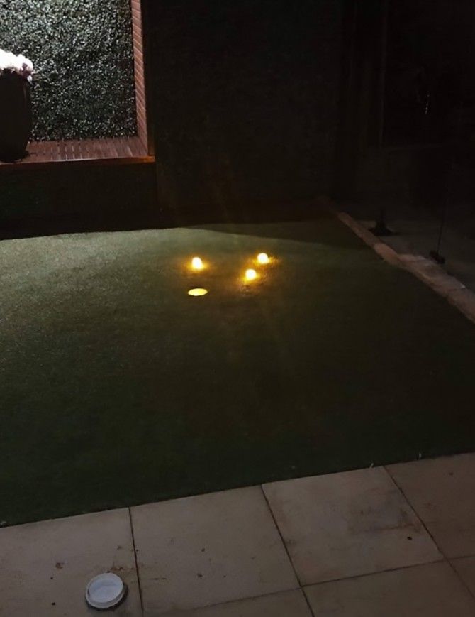 My putt putt night golf hole with return