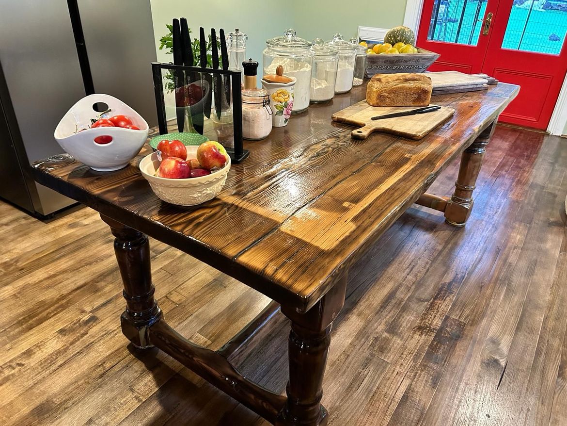 Restored Burnt Family Kitchen Table