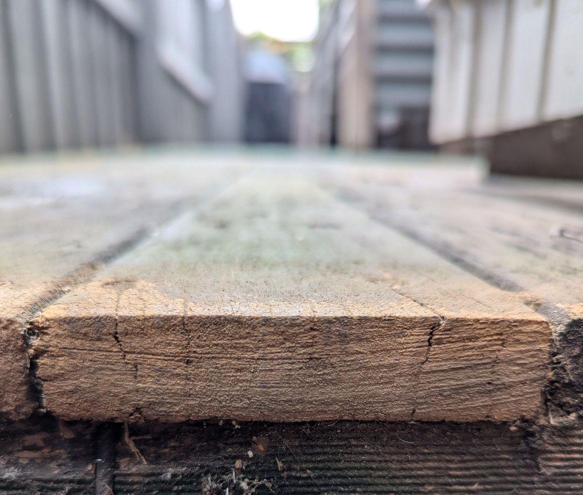 Old deck edge