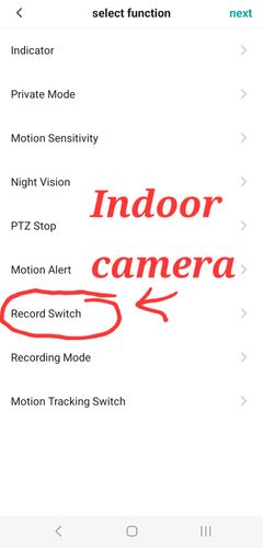 Indoor camera options