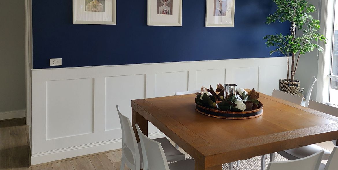 Wainscot feature wall in dining area.jpg