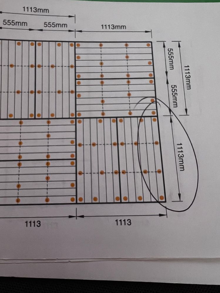 Decking screw locations