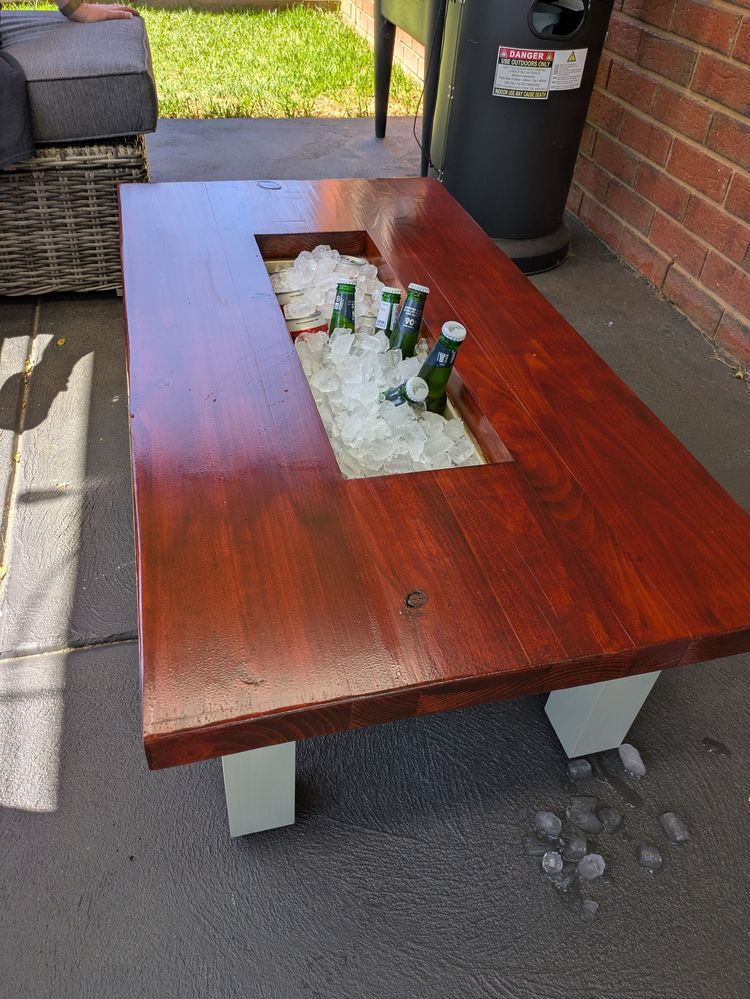 Finished Cooler Coffee Table