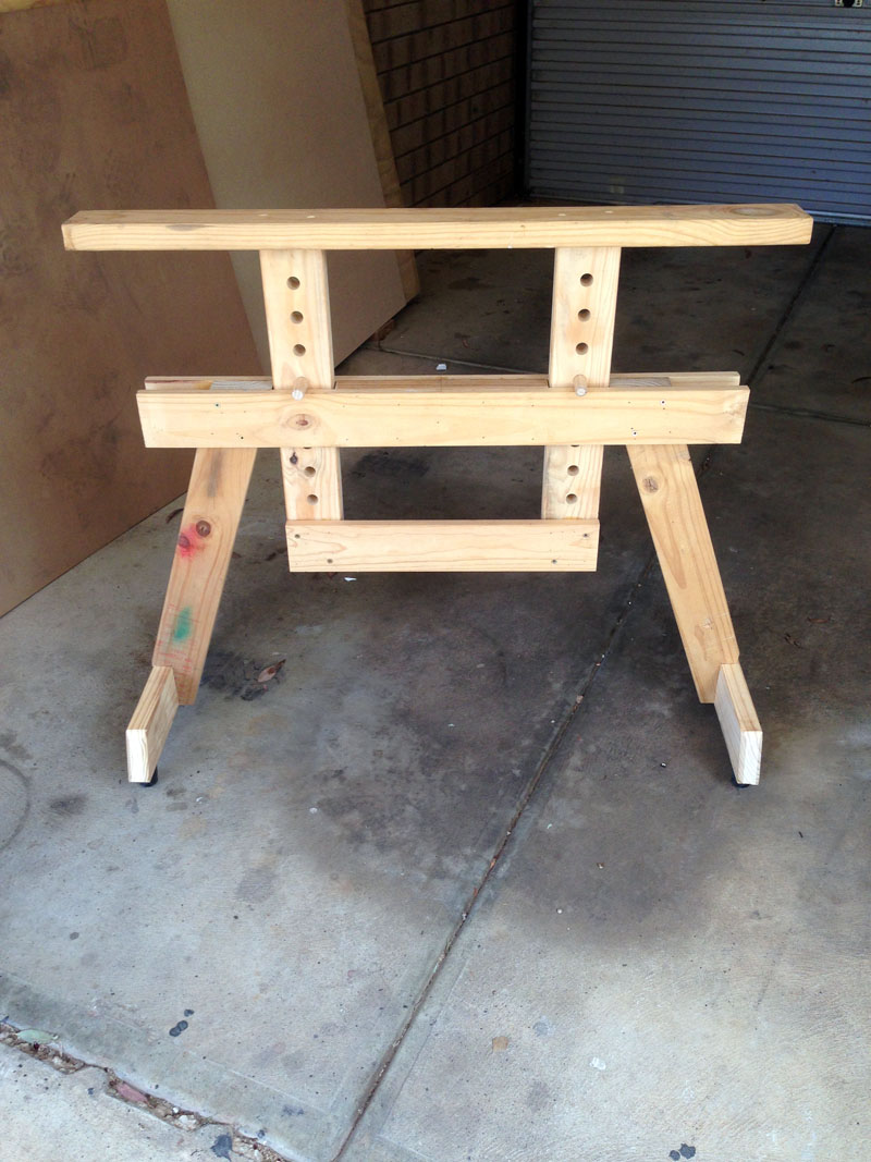 Adjustable Height Sawhorses