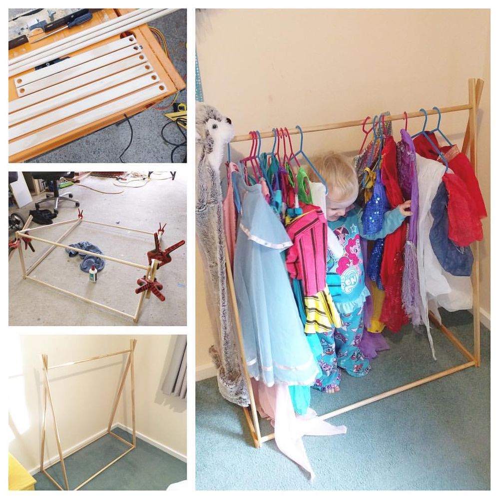 Dress-up rack for the kids. | Bunnings Workshop community