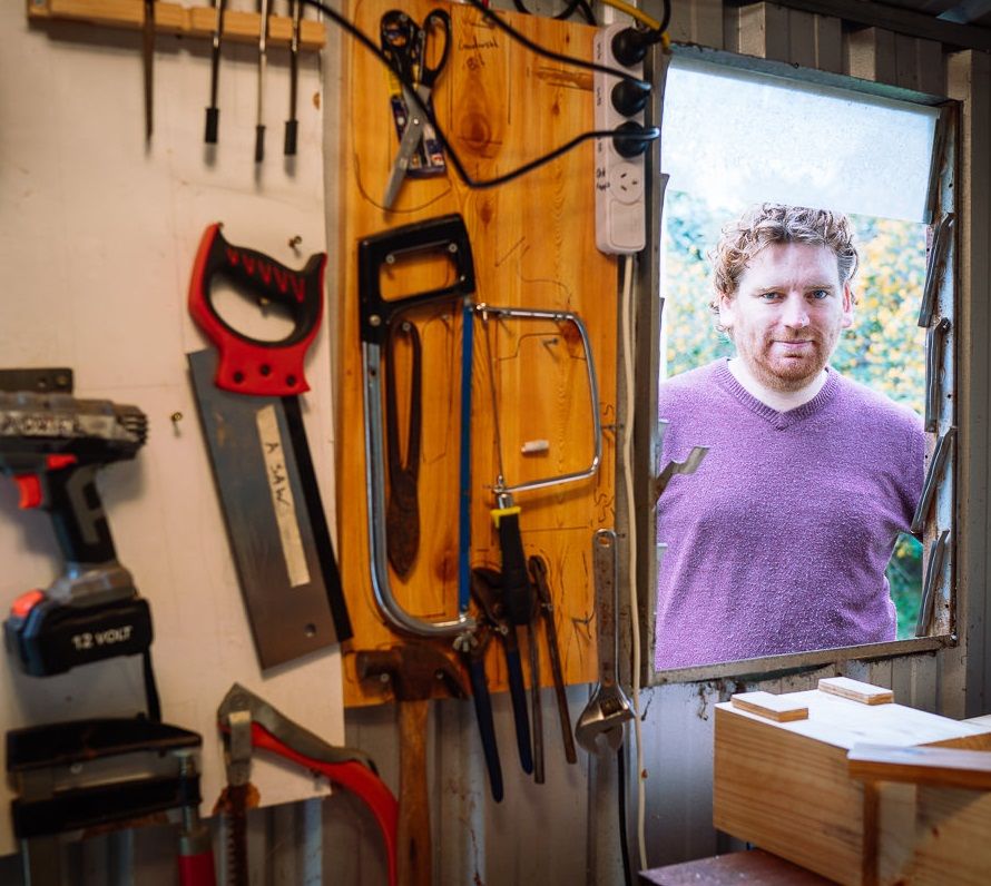 Andrew Jones loves using traditional woodworking tools and techniques.