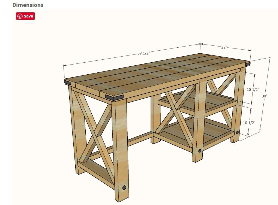 Untreated on sale wood desk