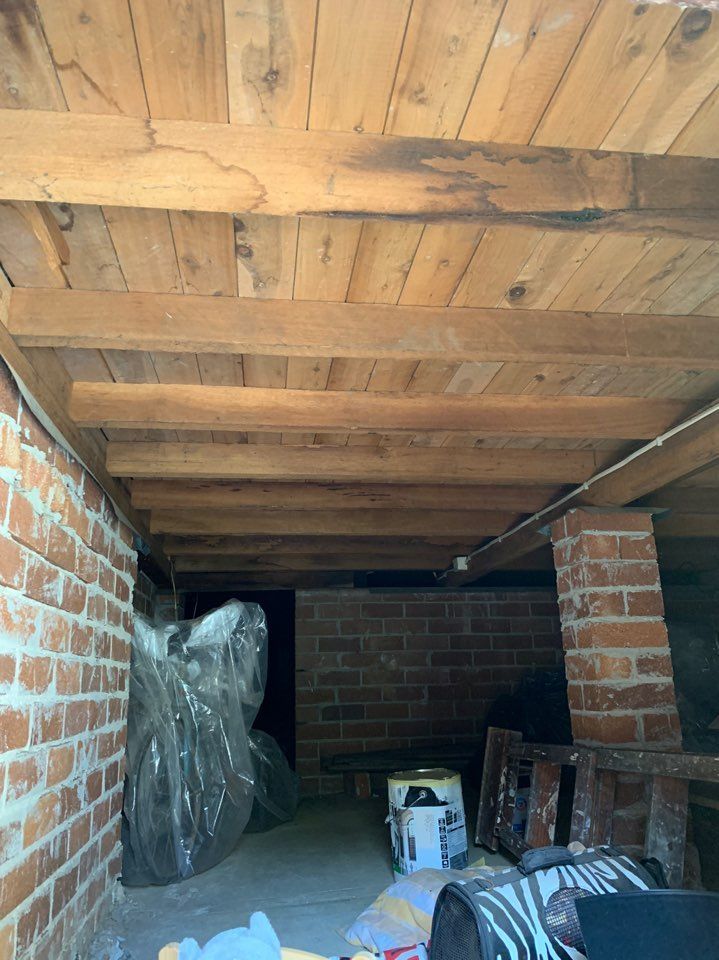 underneath of original timber