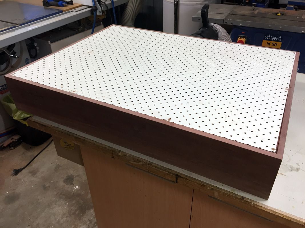 Screwed the Pegboard top in position.jpg