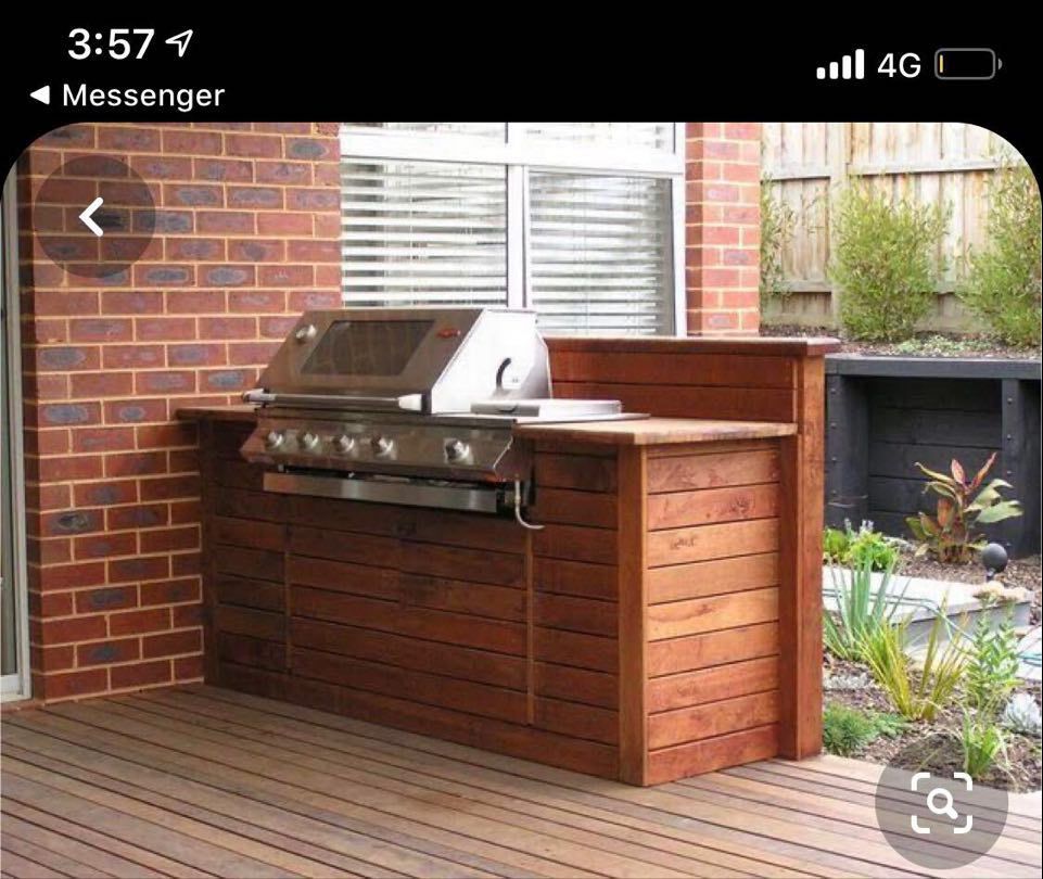 aircon cover / bbq stand - custom bench bunnings