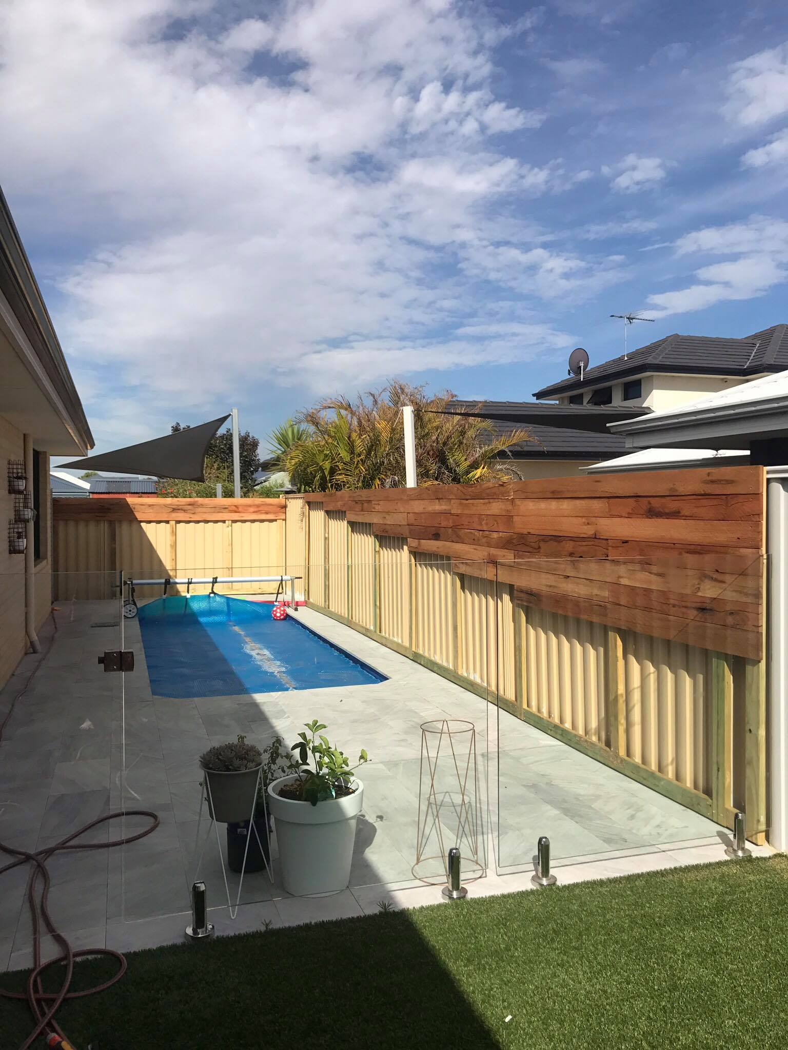 fence makeover for the pool area bunnings workshop community