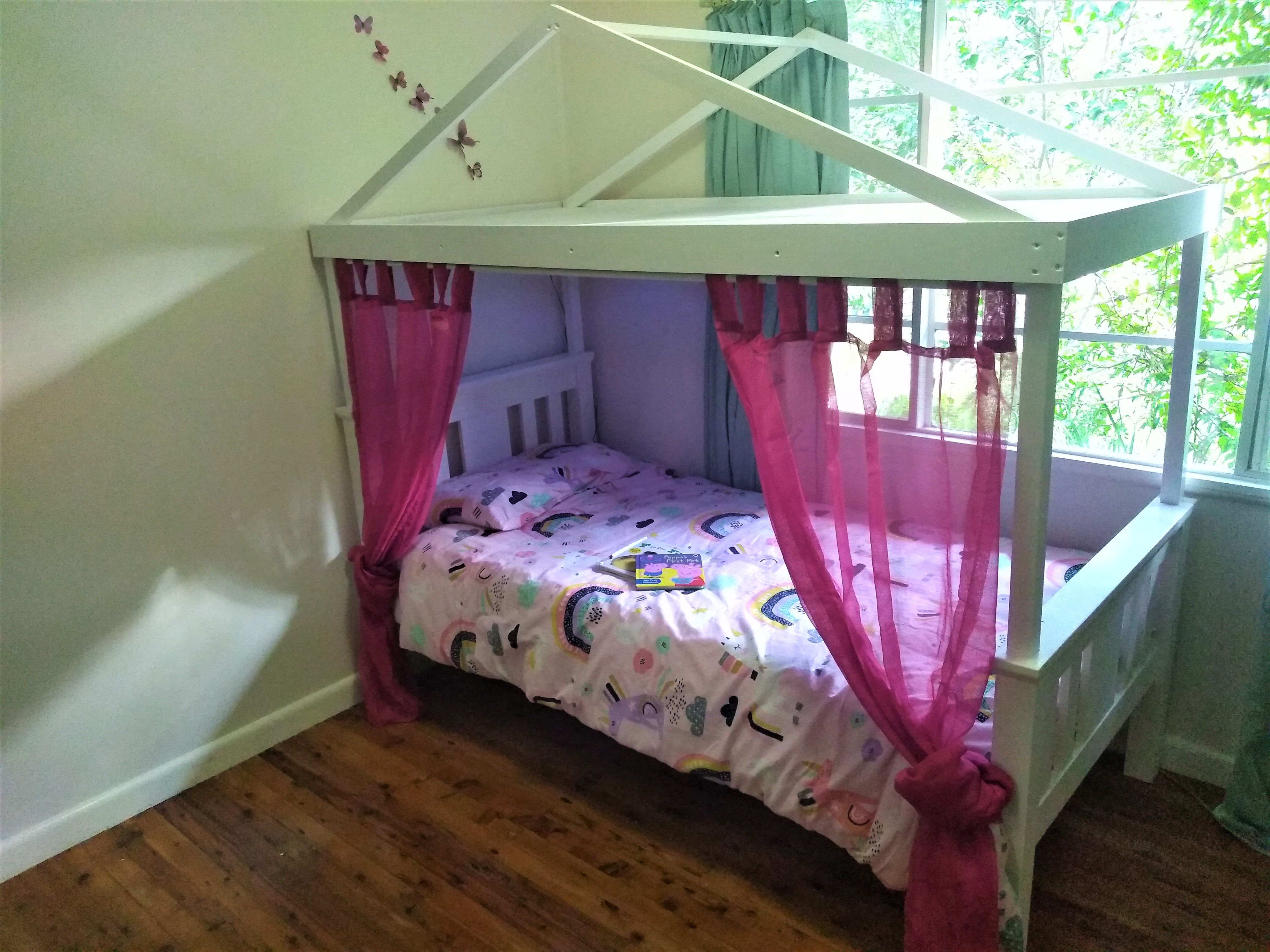 Diy canopy for little store girl bed