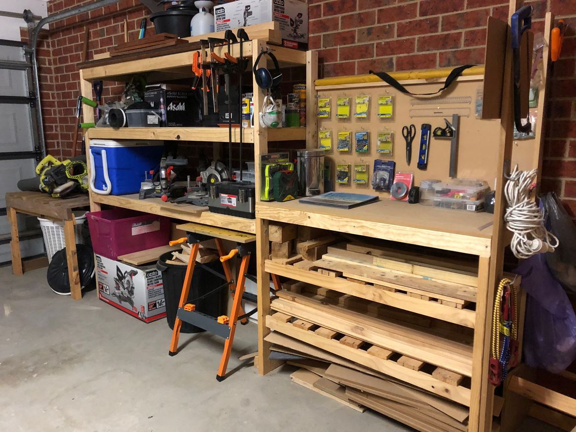 Custom workbench with built-in tool stor... | Bunnings Workshop community