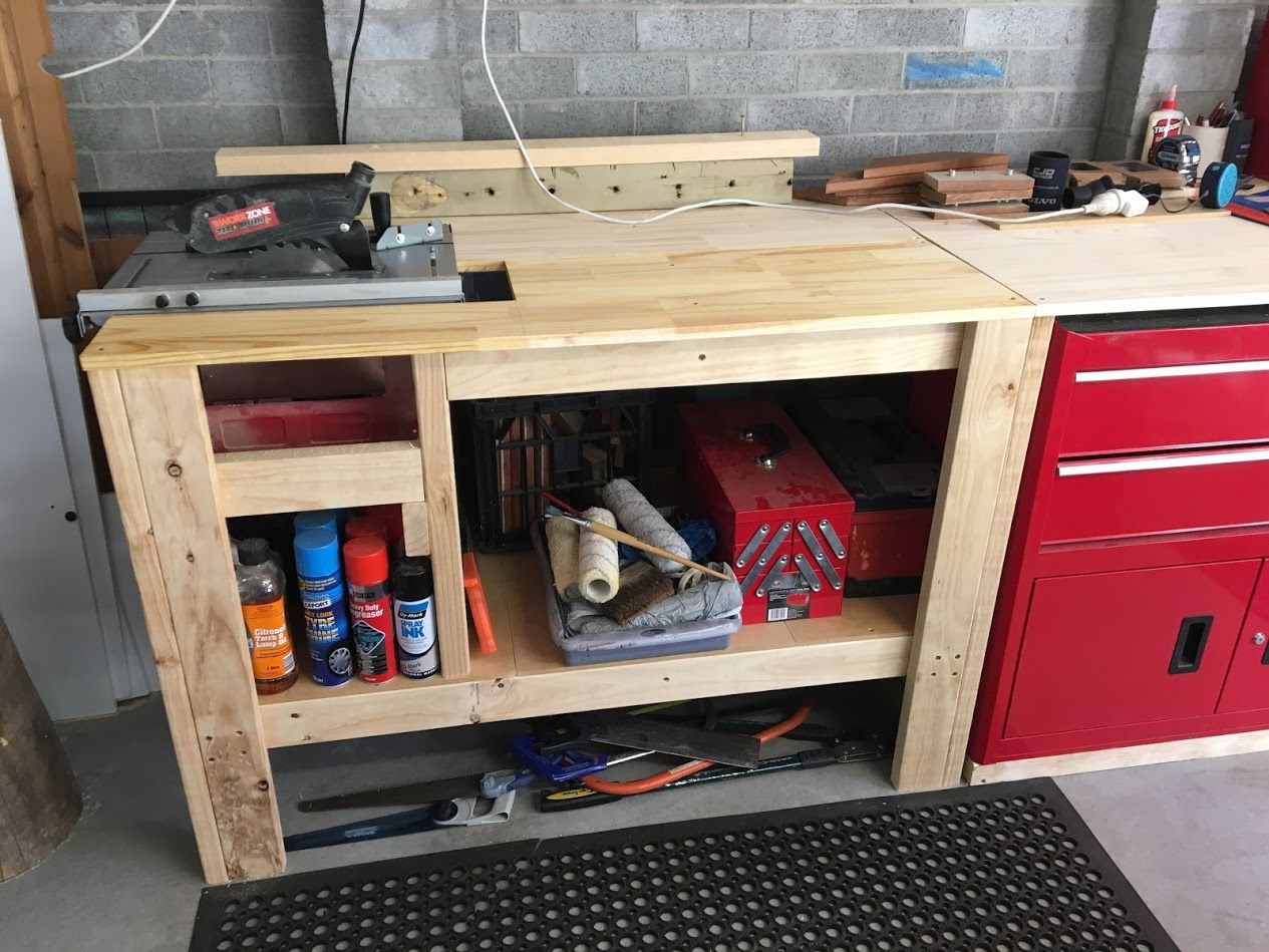 Custom Workbench With Built-in Tool Stor... | Bunnings Workshop Community