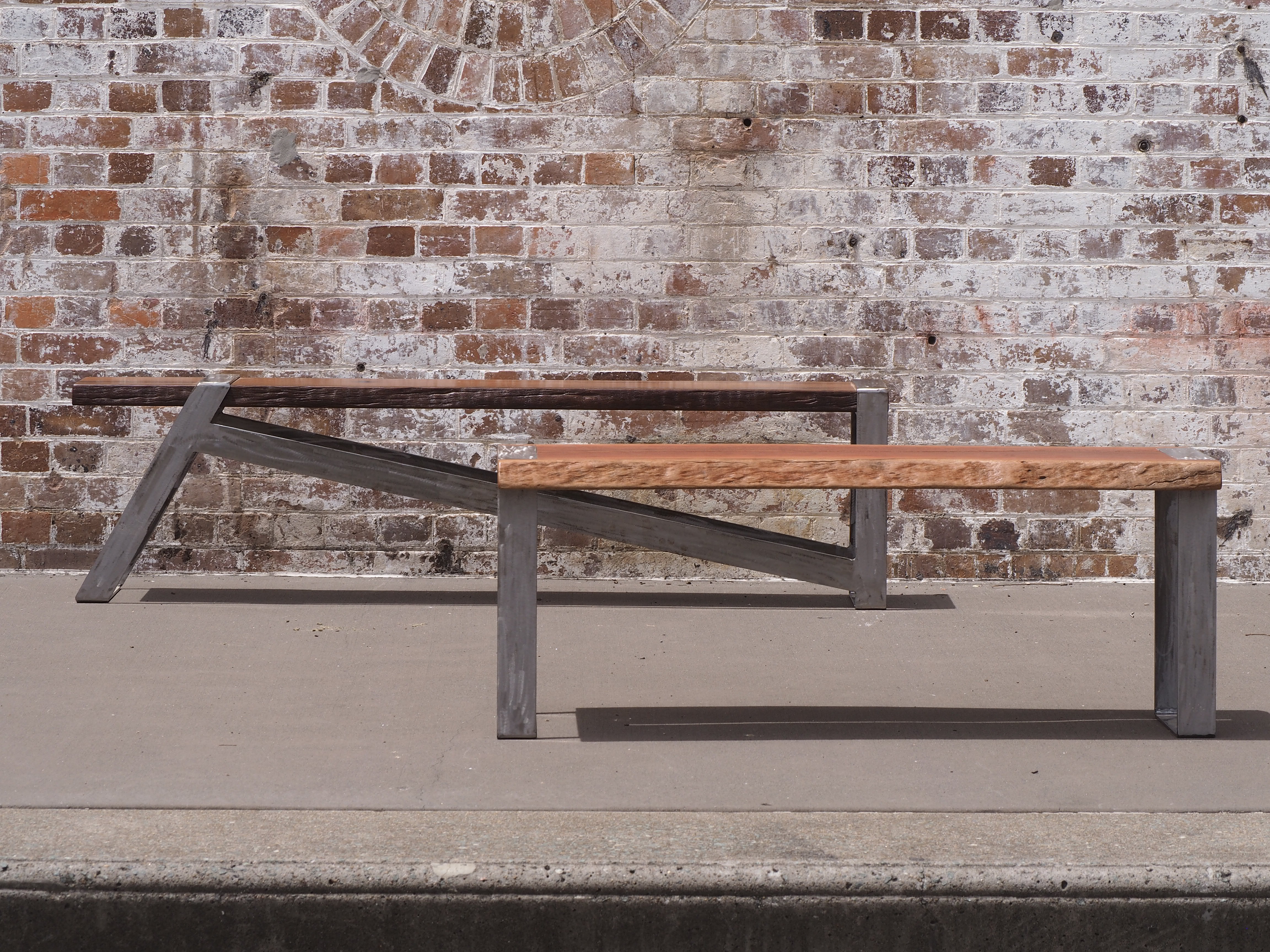 Timber and steel industrial look benches Bunnings Workshop community