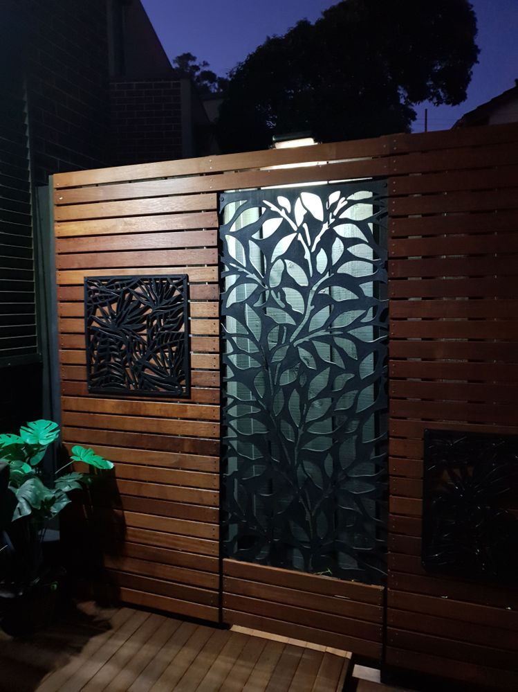 Feature wall fence with Matrix screen pa... | Bunnings Workshop community