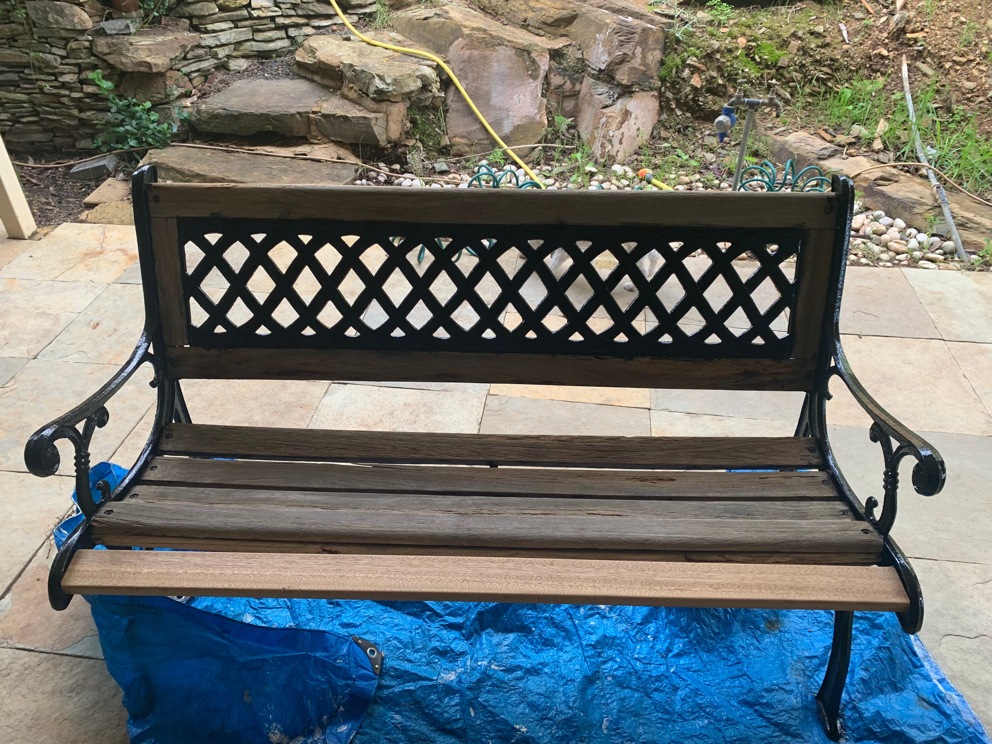 Wrought iron store bench seat bunnings