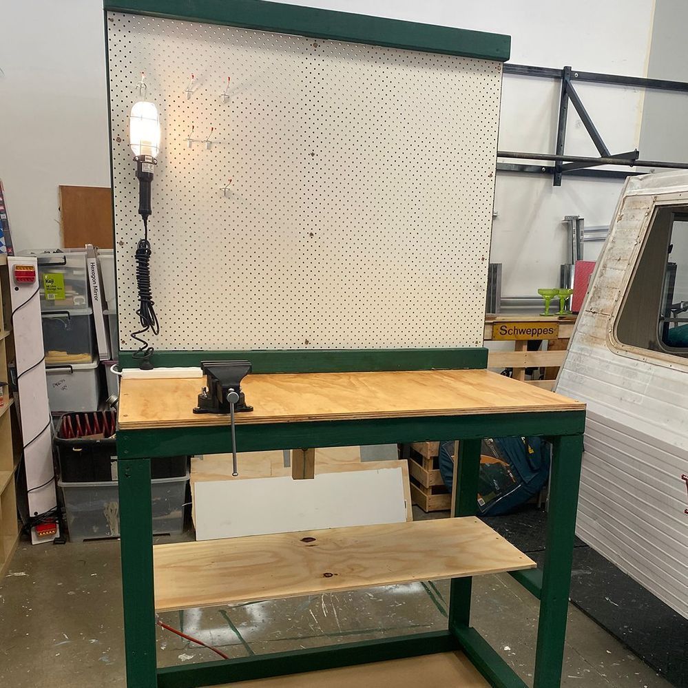 Workbench on wheels with drawers and cup... Bunnings community