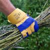 General duty cotton and leather gloves are ideal for garden clean ups.