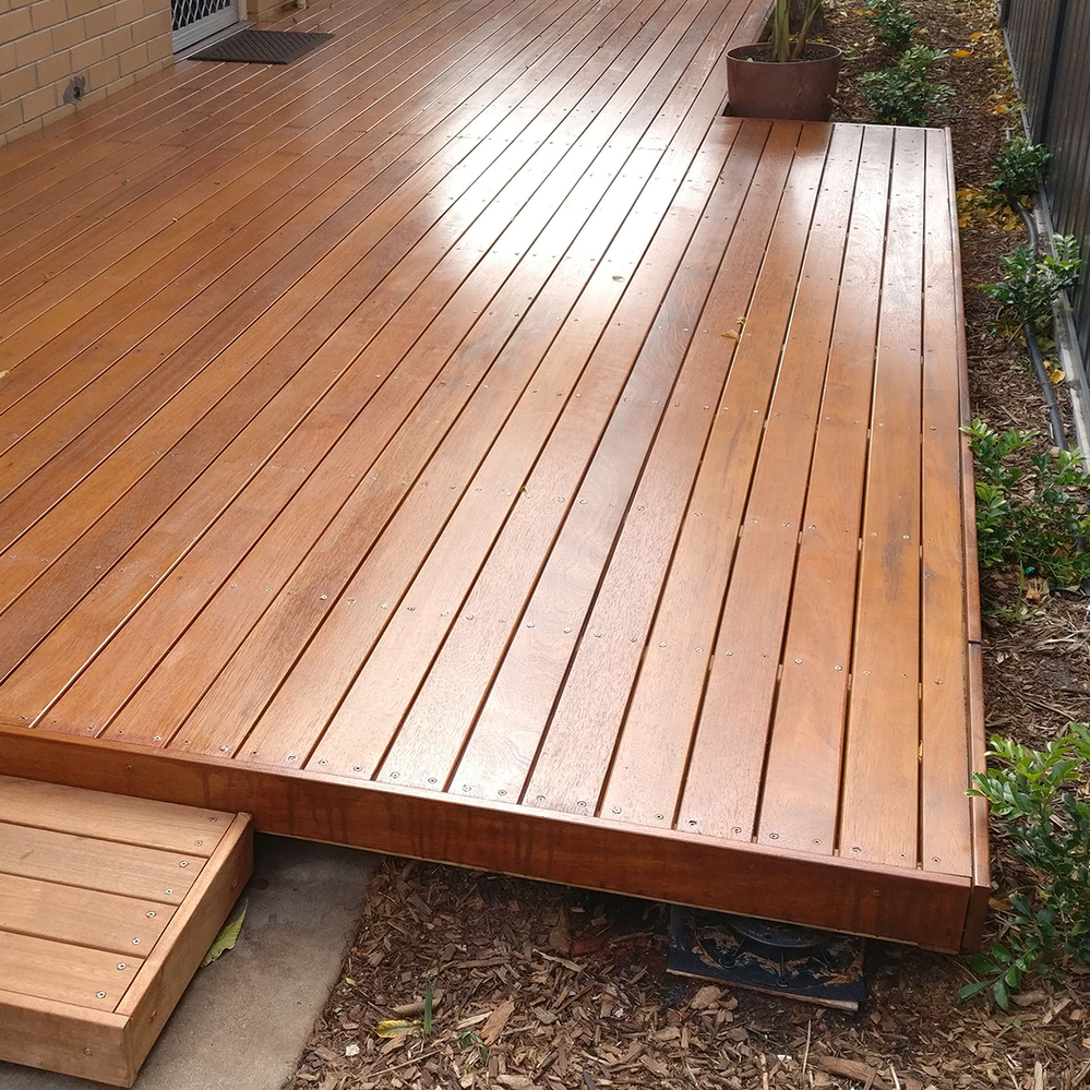 Merbau deck built by Bunnings Workshop member MGusto.