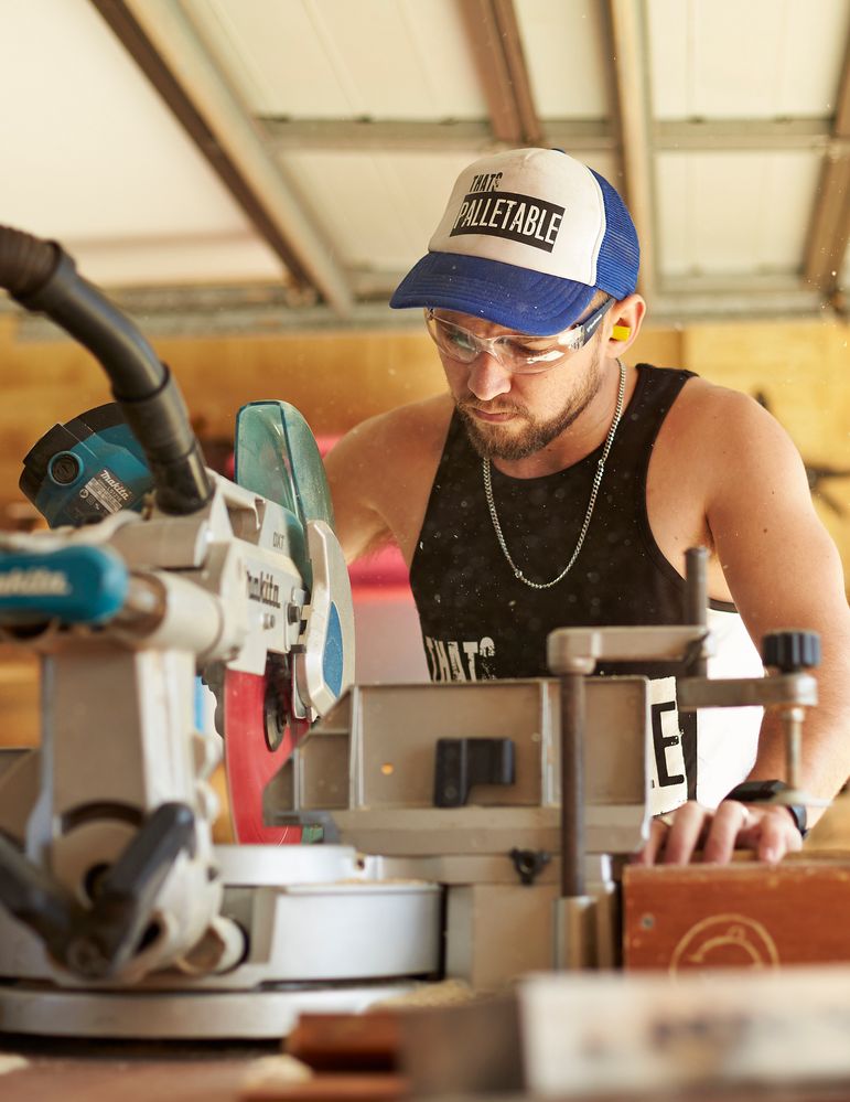 Marty's garage has two workbenches.