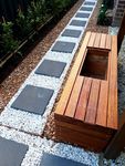 Rufaro's bench seat clad with Merbau decking