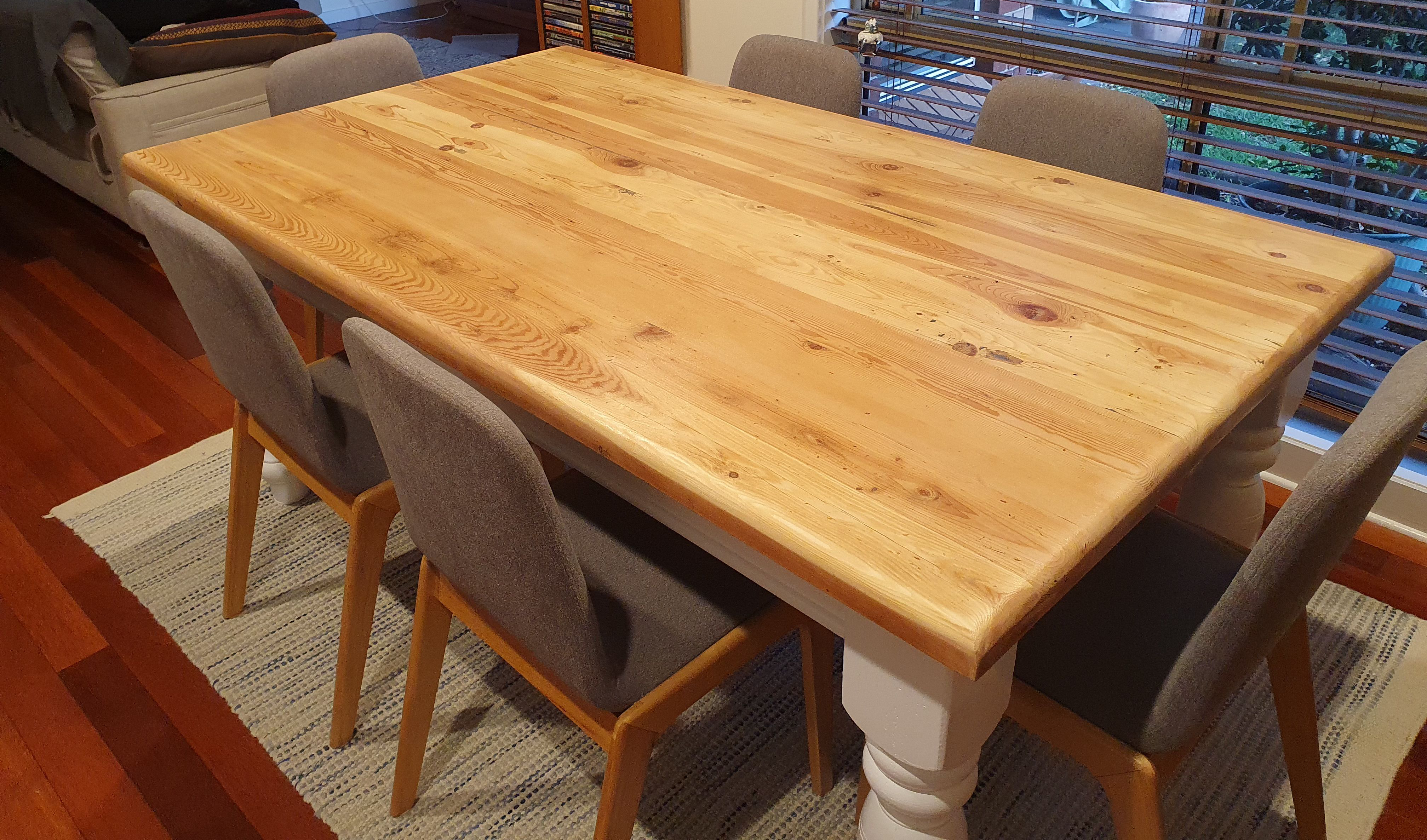 Upcycled Hamptons style dining table Bunnings Workshop community