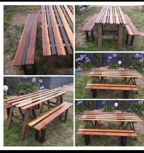 Timber trestle deals table bunnings