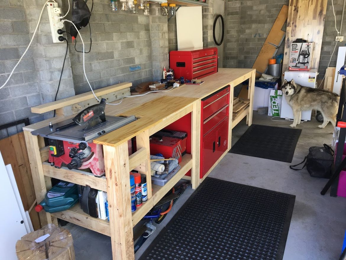 Under bench on sale tool storage