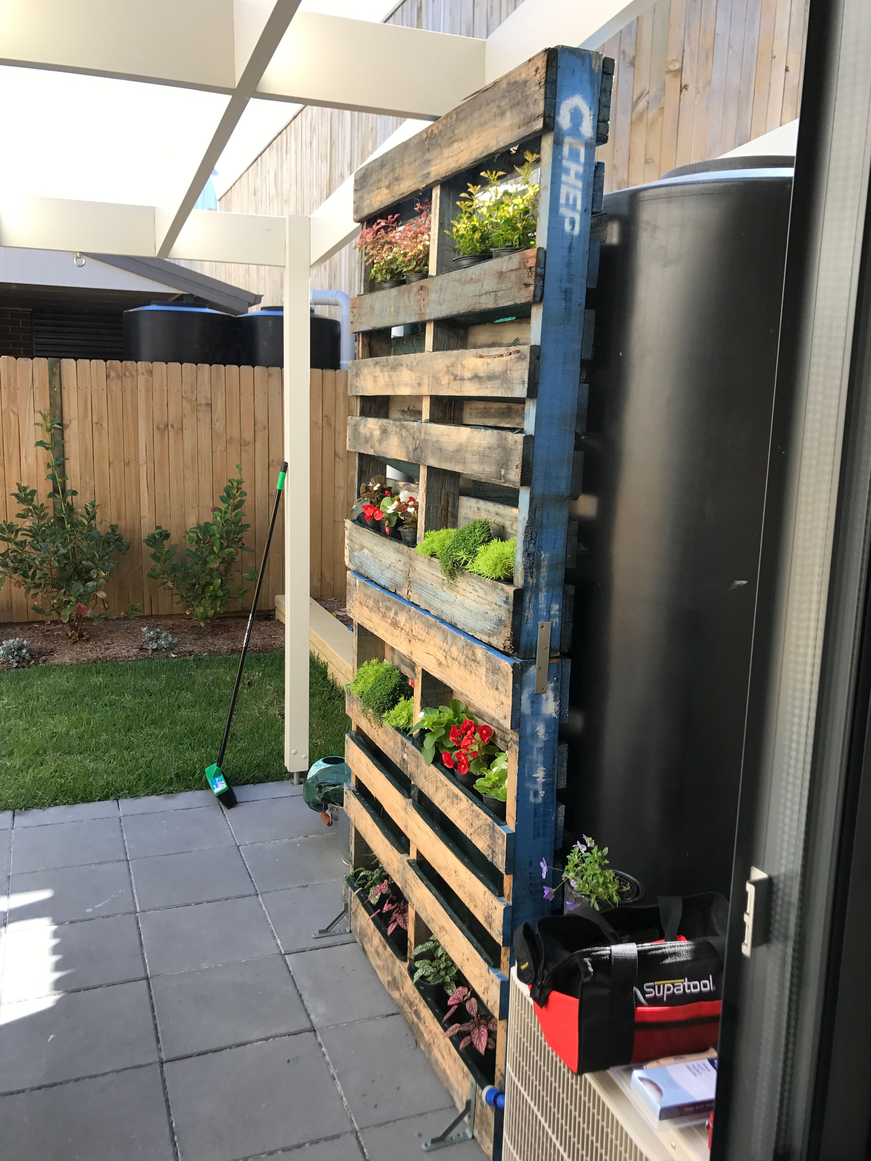 Vertical garden to hide a water tank | Bunnings Workshop ...