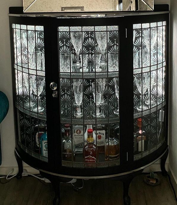 Upcycled glass deals display cabinet