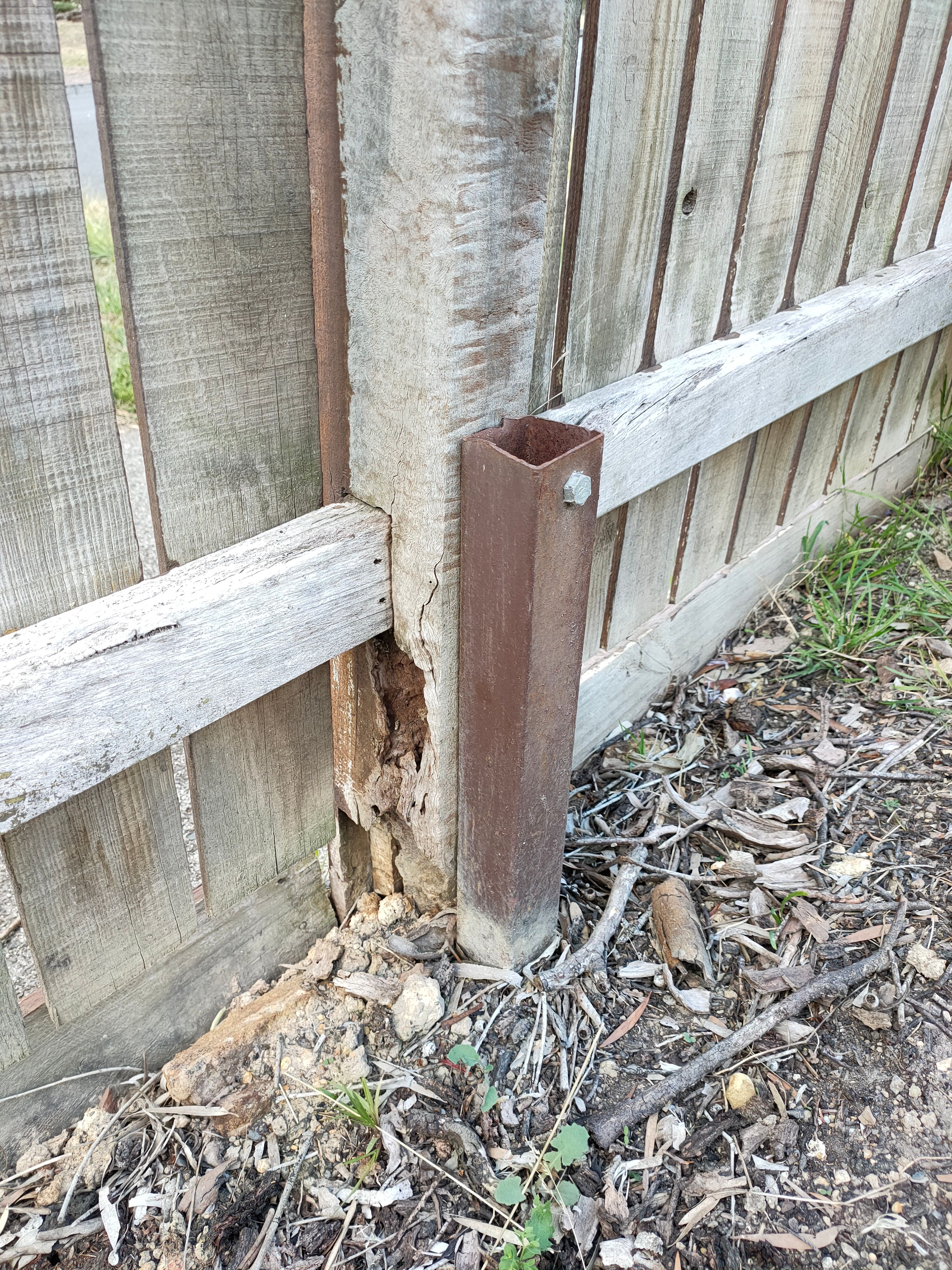 How to repair a rotting fence post?