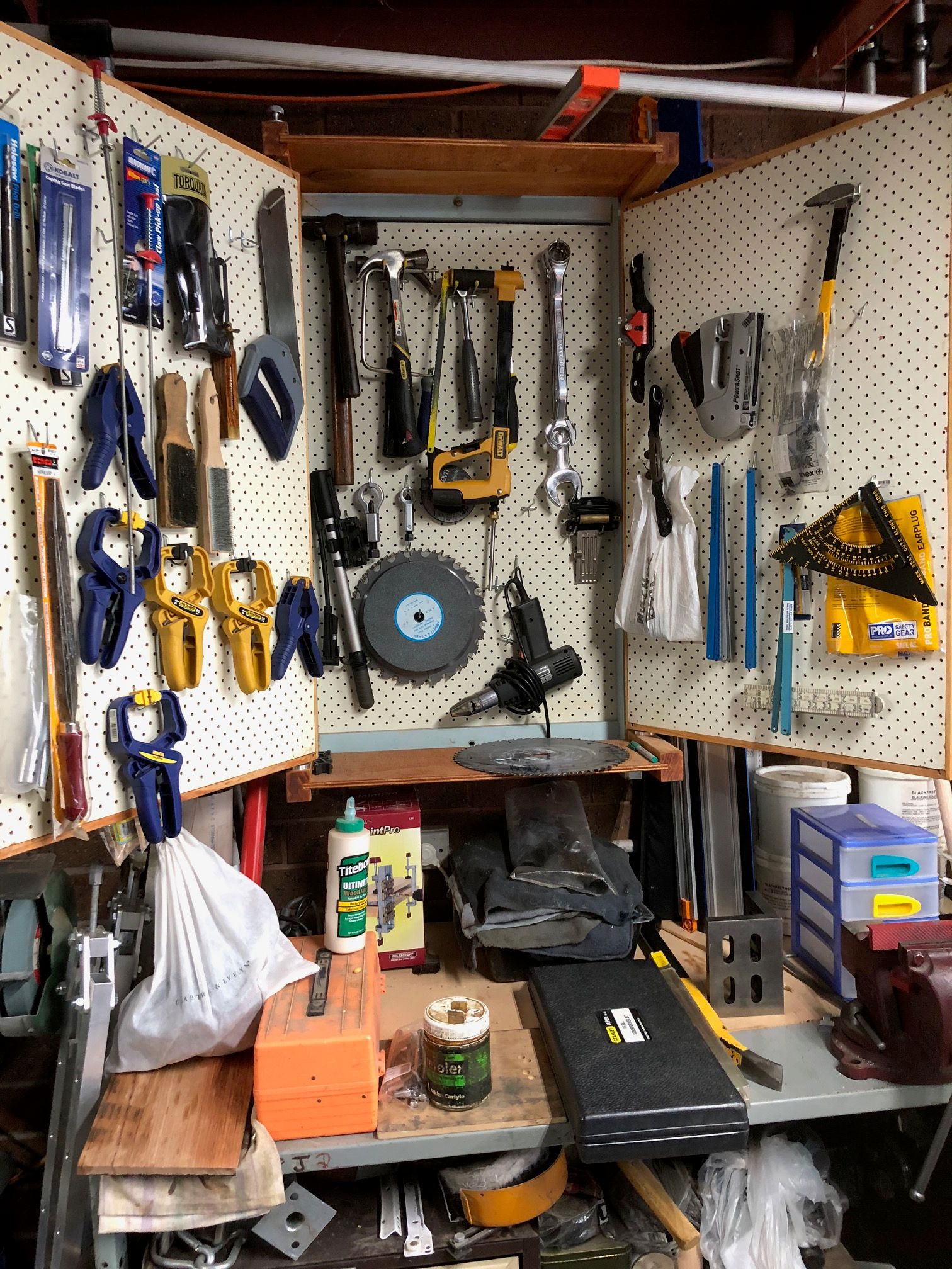 Expanded pegboard tool holder Bunnings community