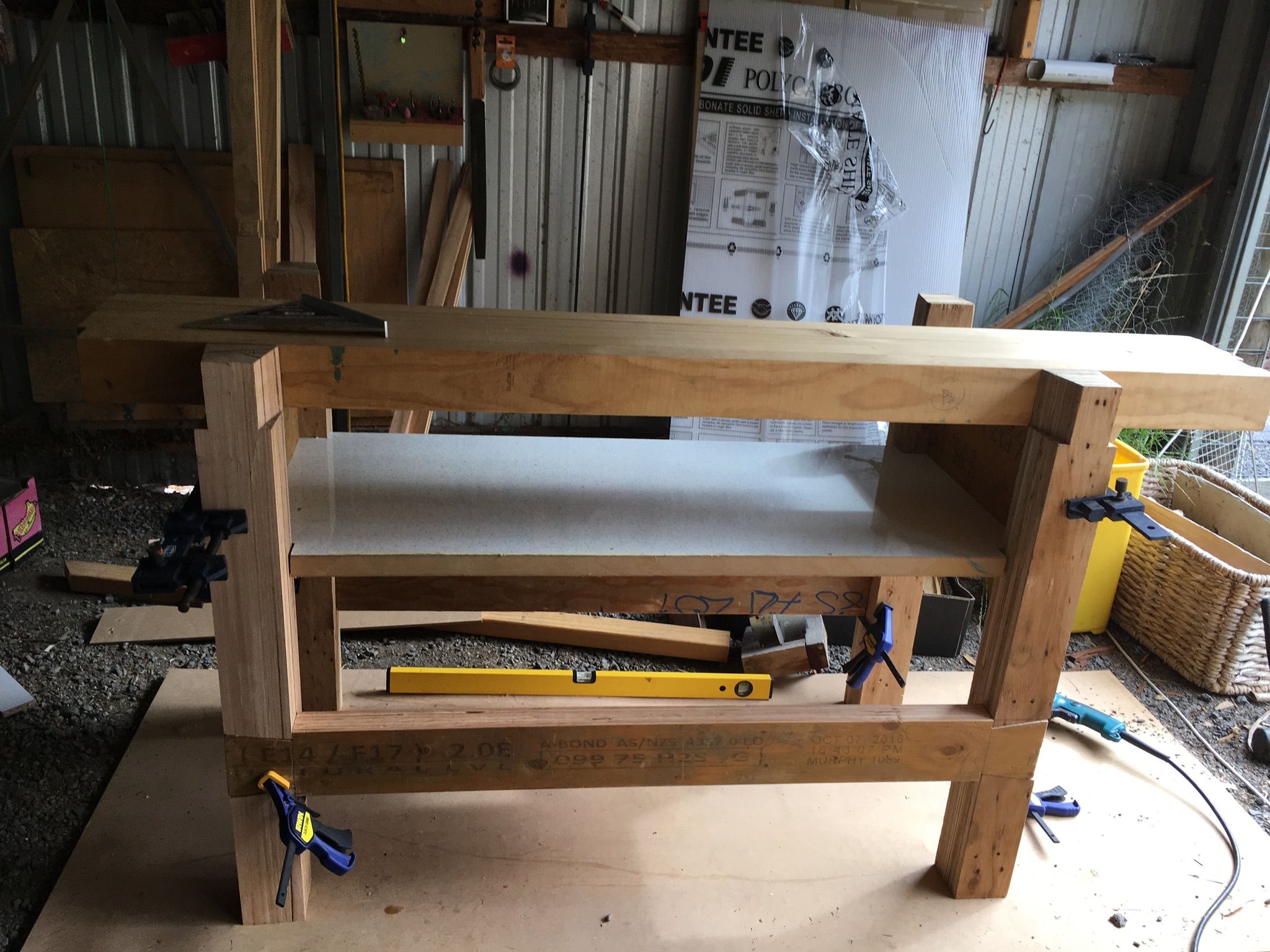 workbench - What are the holes on the skirts and legs of benches for? -  Woodworking Stack Exchange