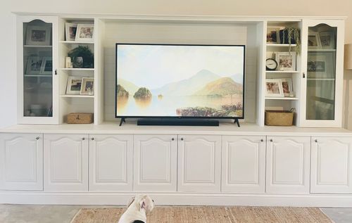 hamptons style tv wall unit