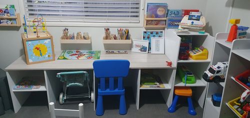 Child deals craft desk