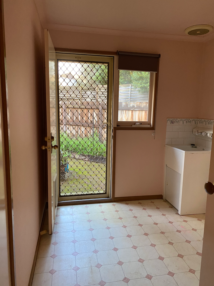 Before: Original laundry room