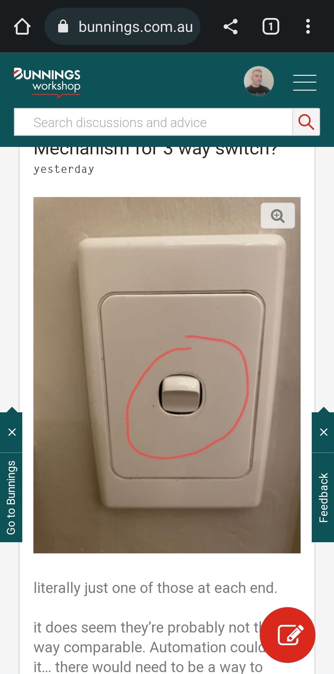 Bunnings deals light switches