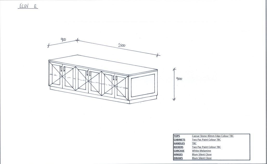 Kitchen island - toy storage