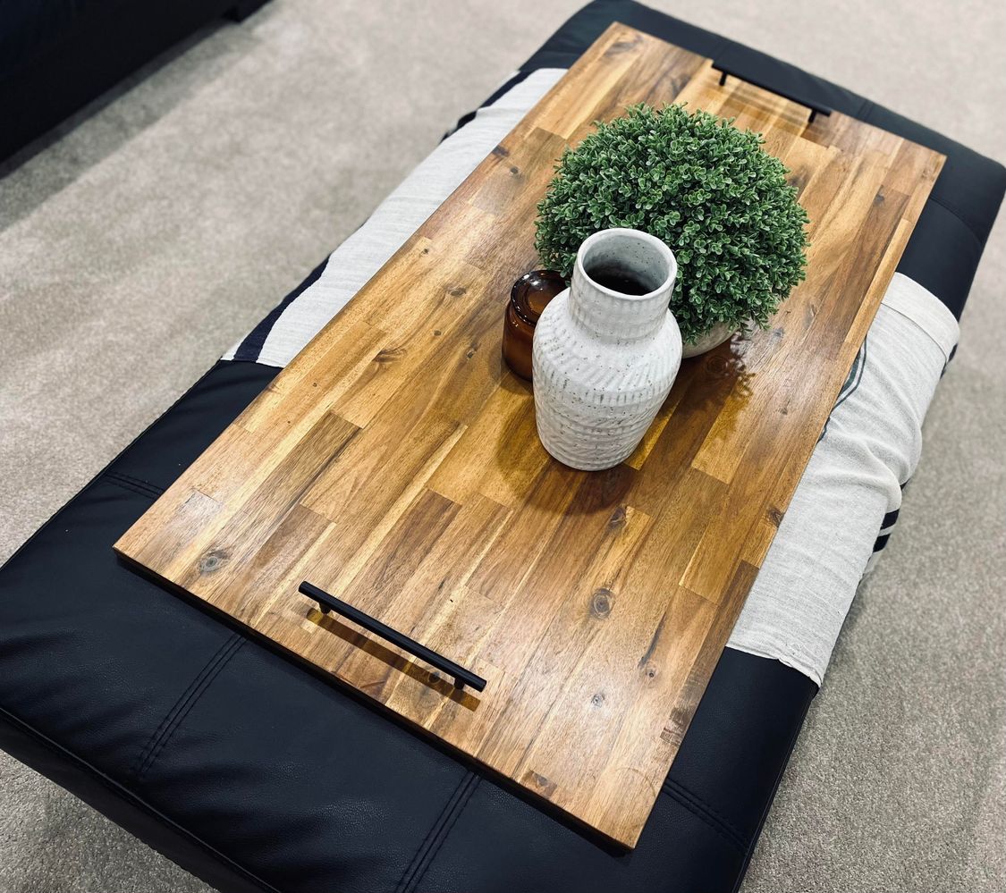 Long ottoman deals tray