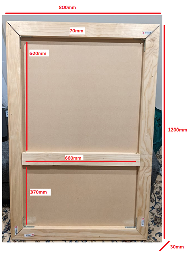 Backing frame dimensions