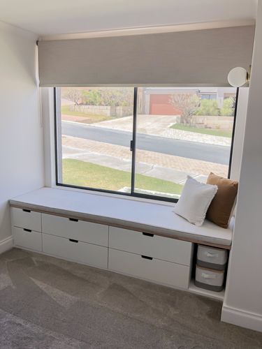 Long window seat store storage bench