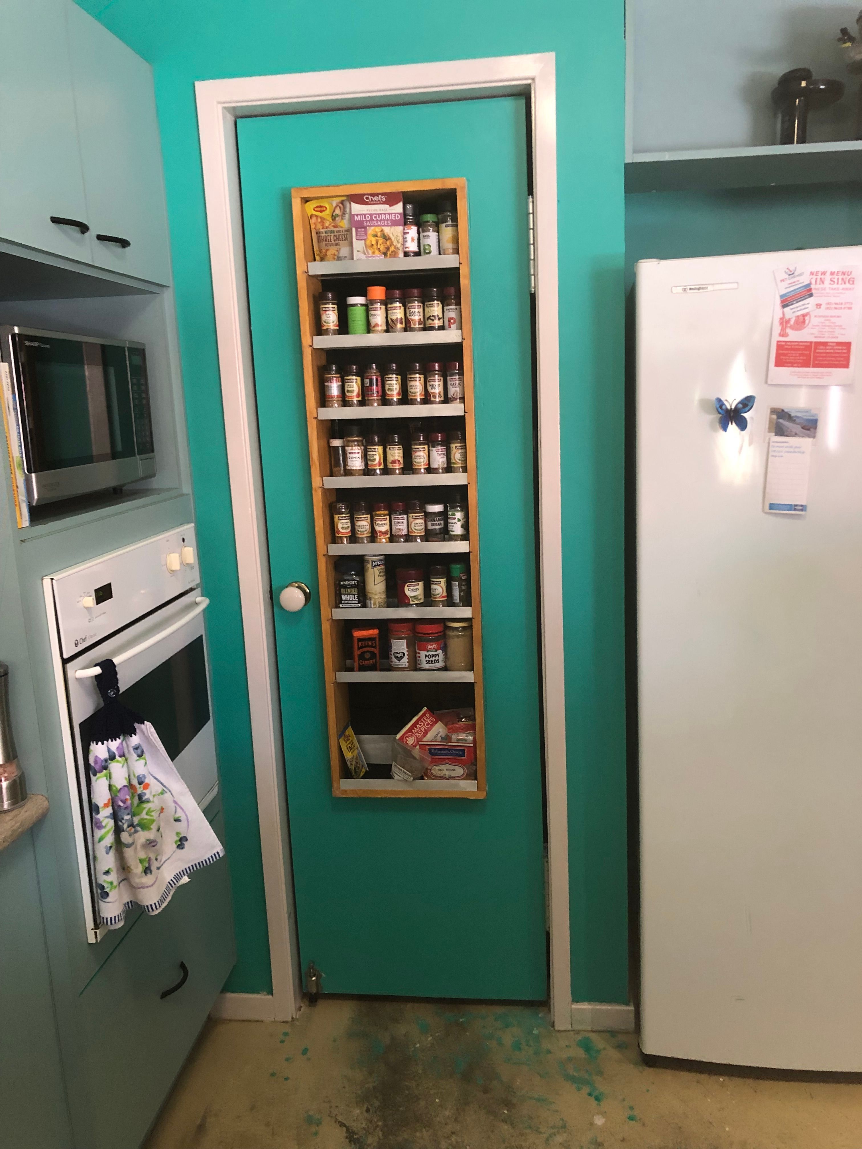 Full Pantry Door Spice Rack 