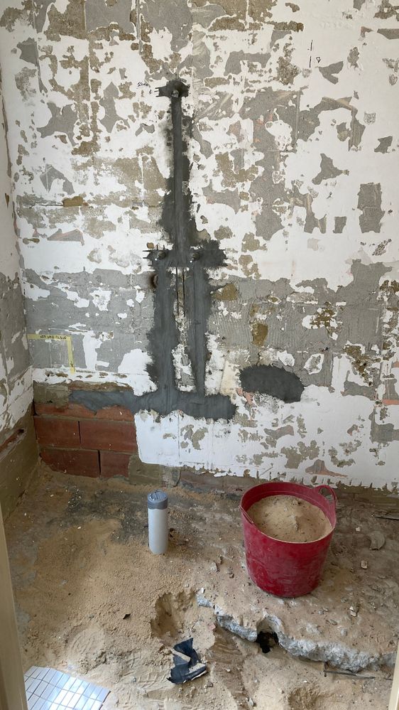 Bathroom floor showing shower waste