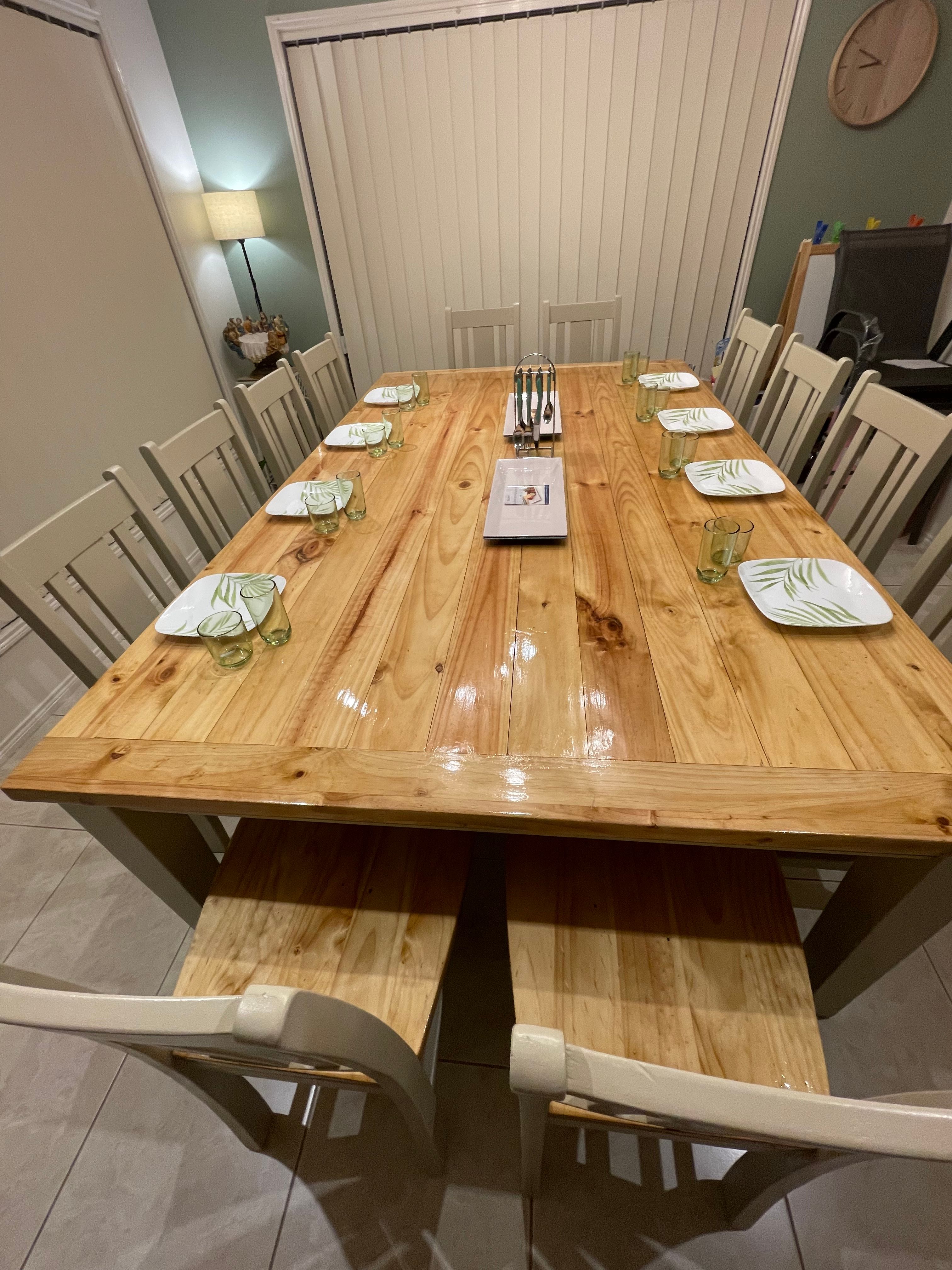 Dining table and chairs makeover Bunnings community