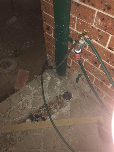 existing 100 x 50 box down pipe