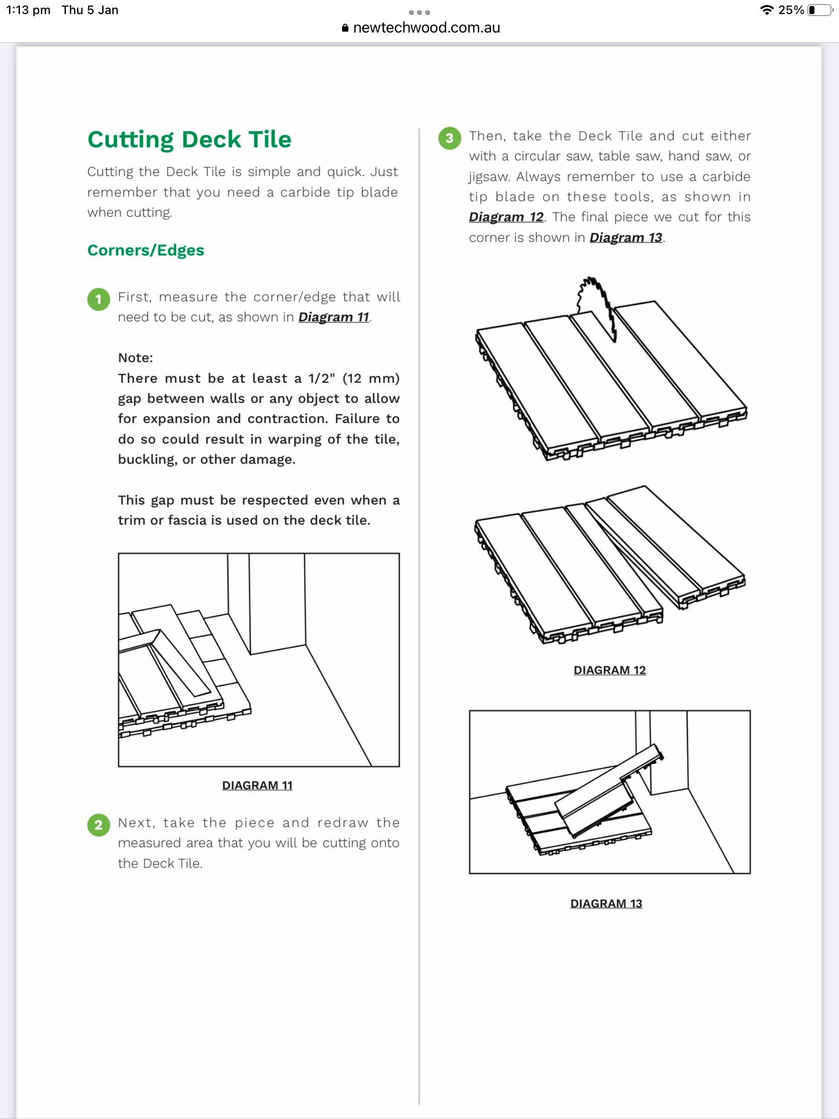 Best saw online to cut decking