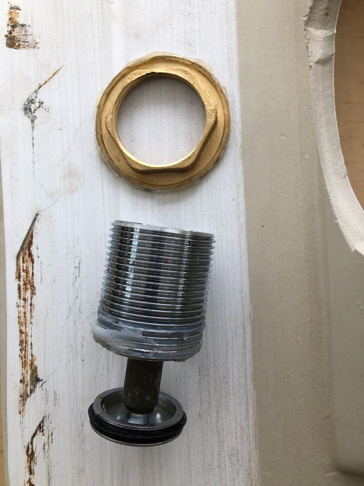 snapped off threaded part from old basin